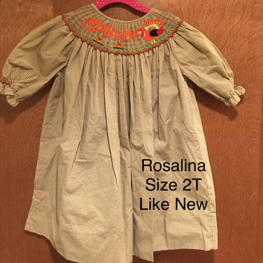 Smocked “Gobble” Dress by Rosalina